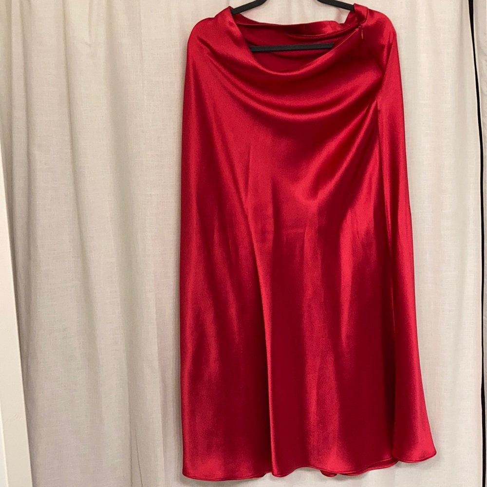 Zara satin maxi skirt